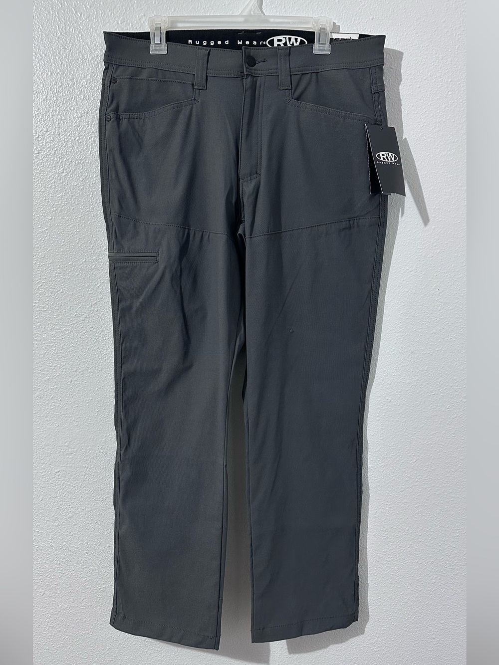 Rugged Wear Men's Dark Gray Cargo Work Pants